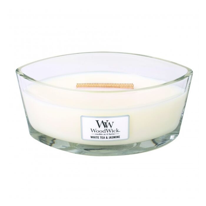 WoodWick® HearthWick Candle - White Tea & Jasmine-1